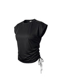 BLACK MUSCLE CUT TOP