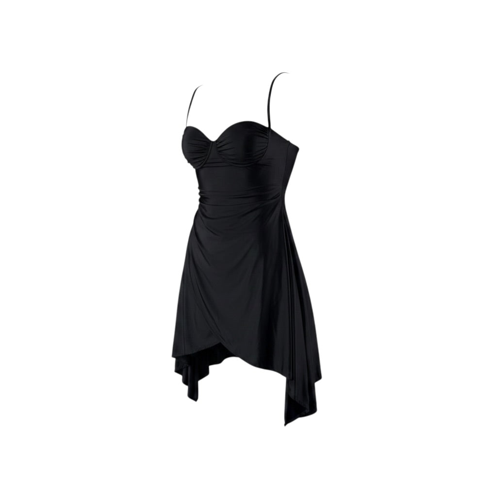BLACK SLIK DRESS