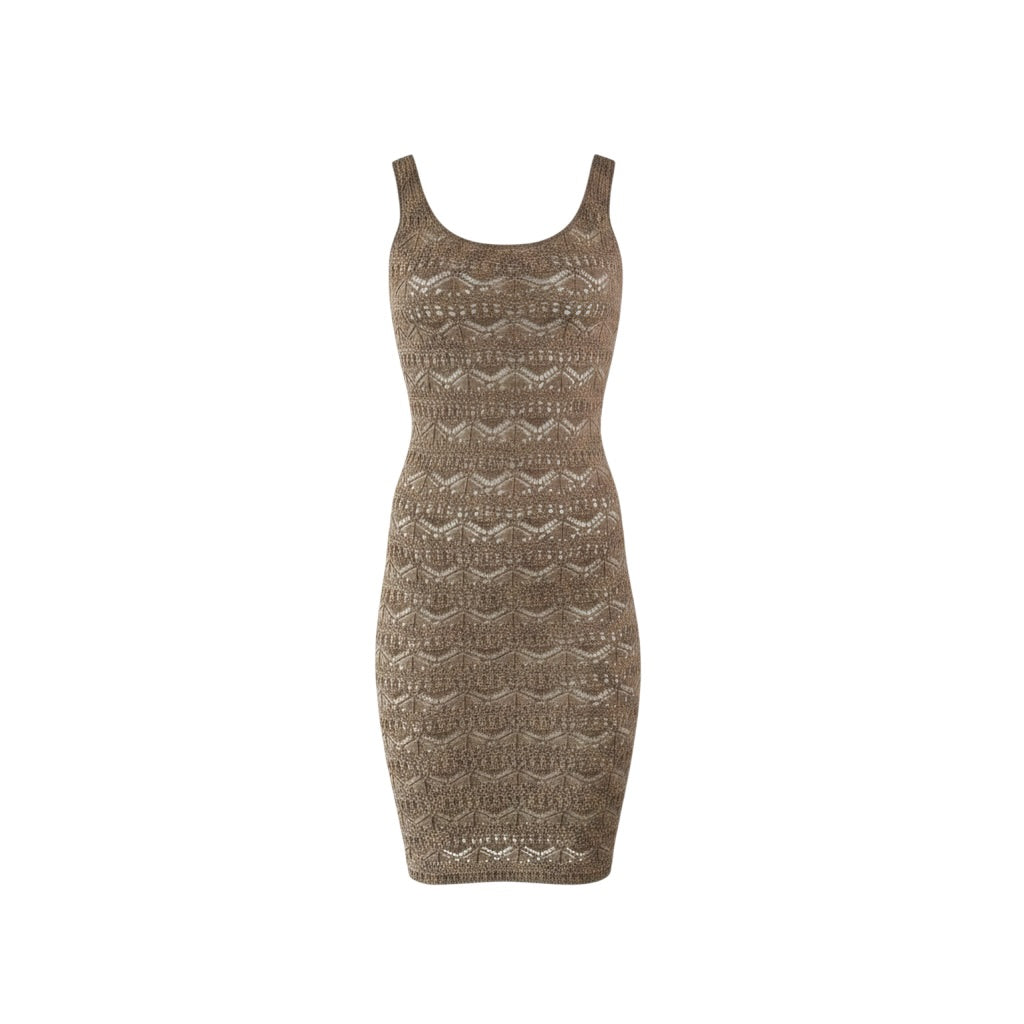 BEIGE KNITTED DRESS