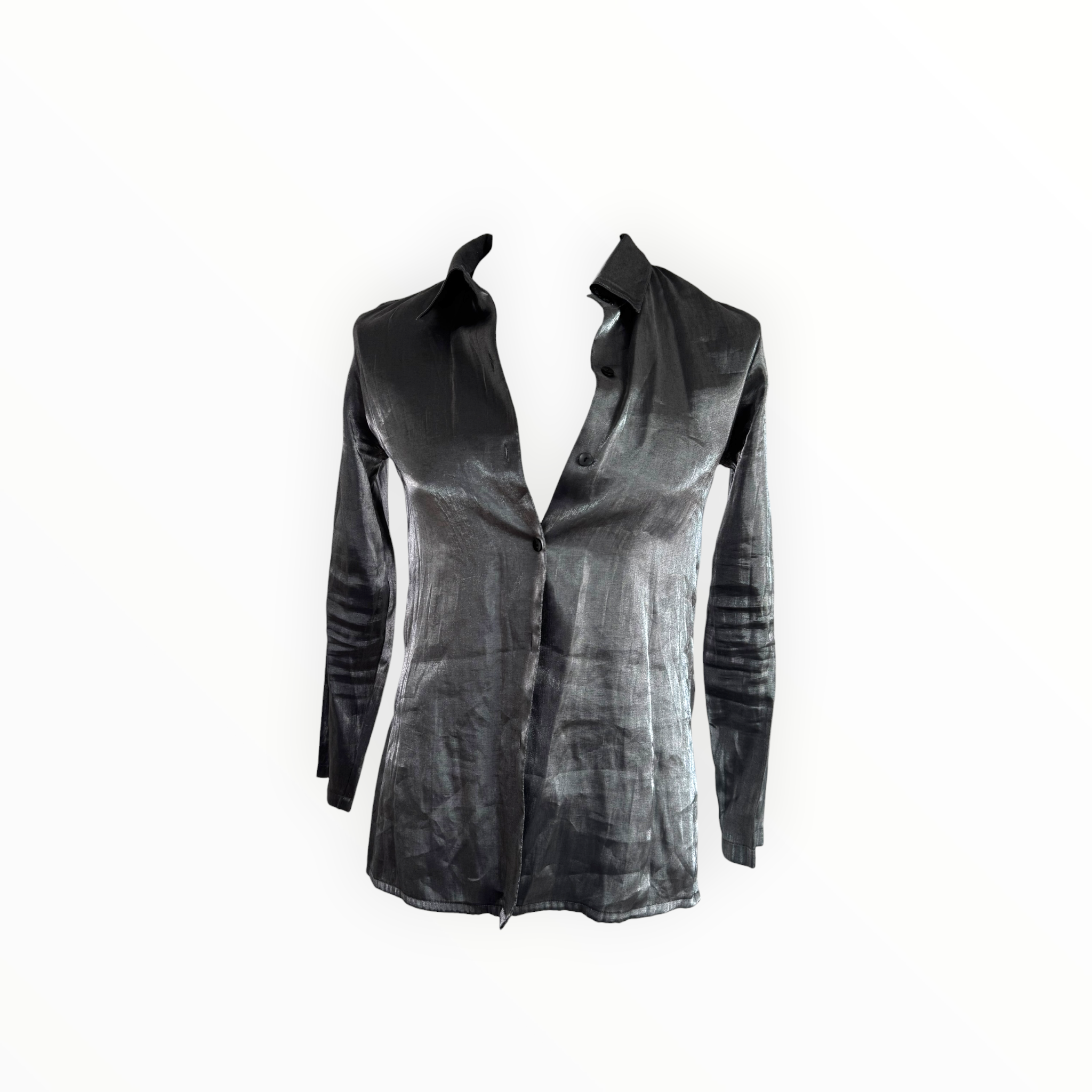 METALIC BUTTON DOWN