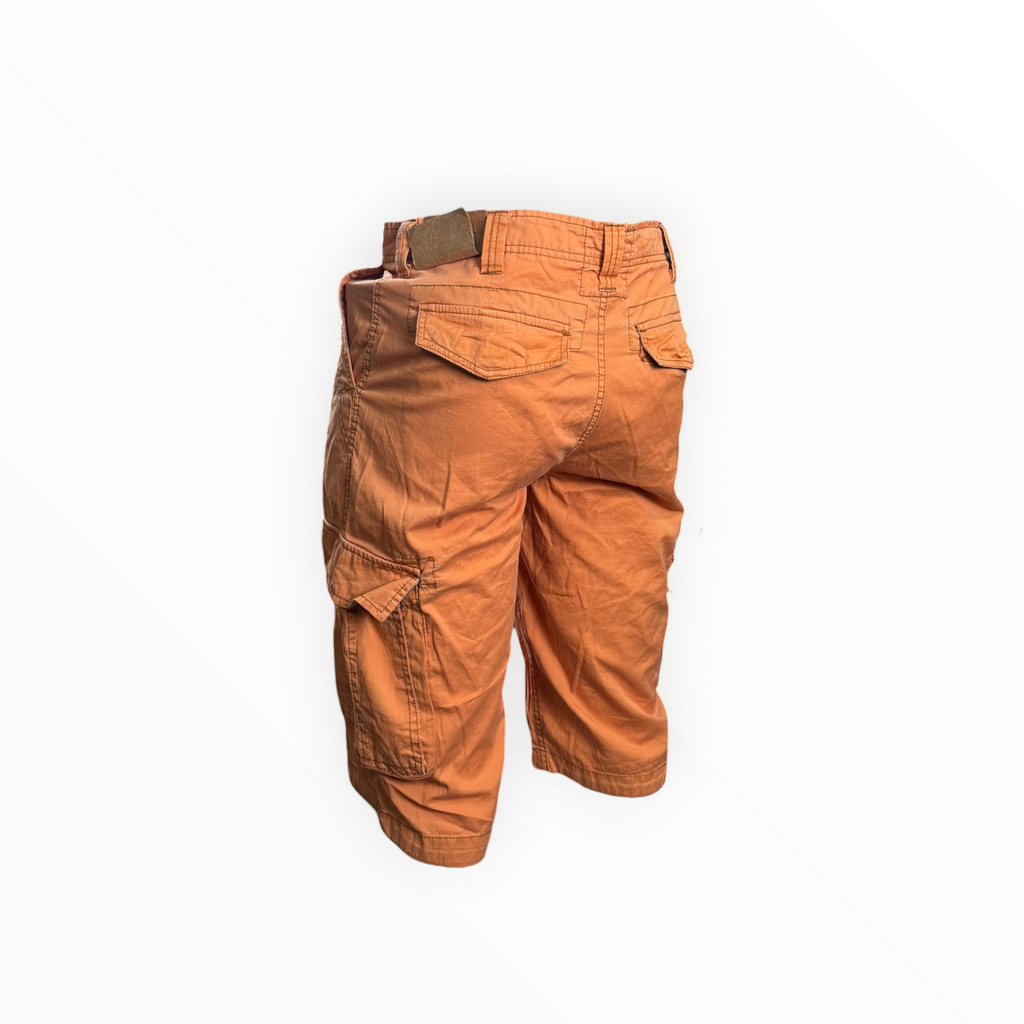 ORANGE CARGO SHORTS