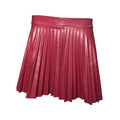 RED LEATHER SKIRT