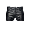 LEATHER BLACK LACED SHORTS