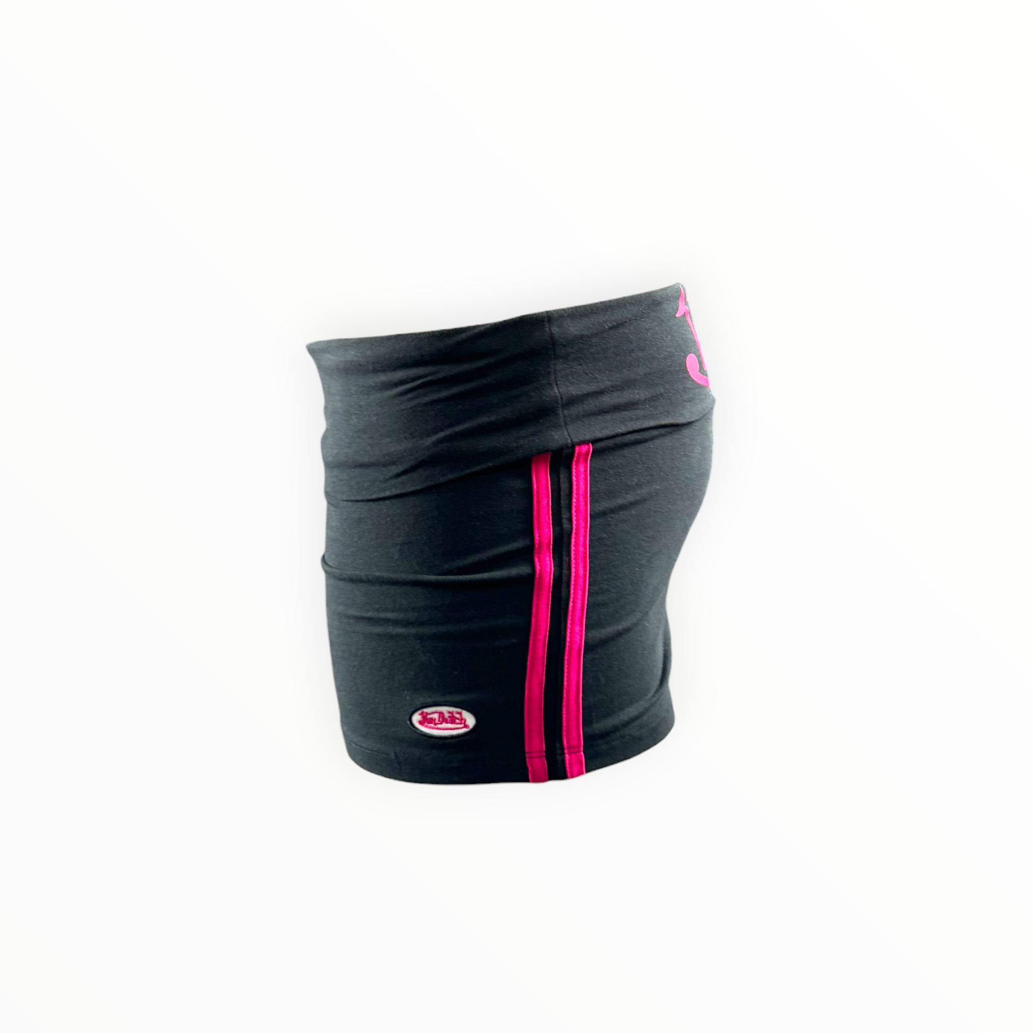 VON DUTCH HOTPINK AND BLACK MICRO SHORTS