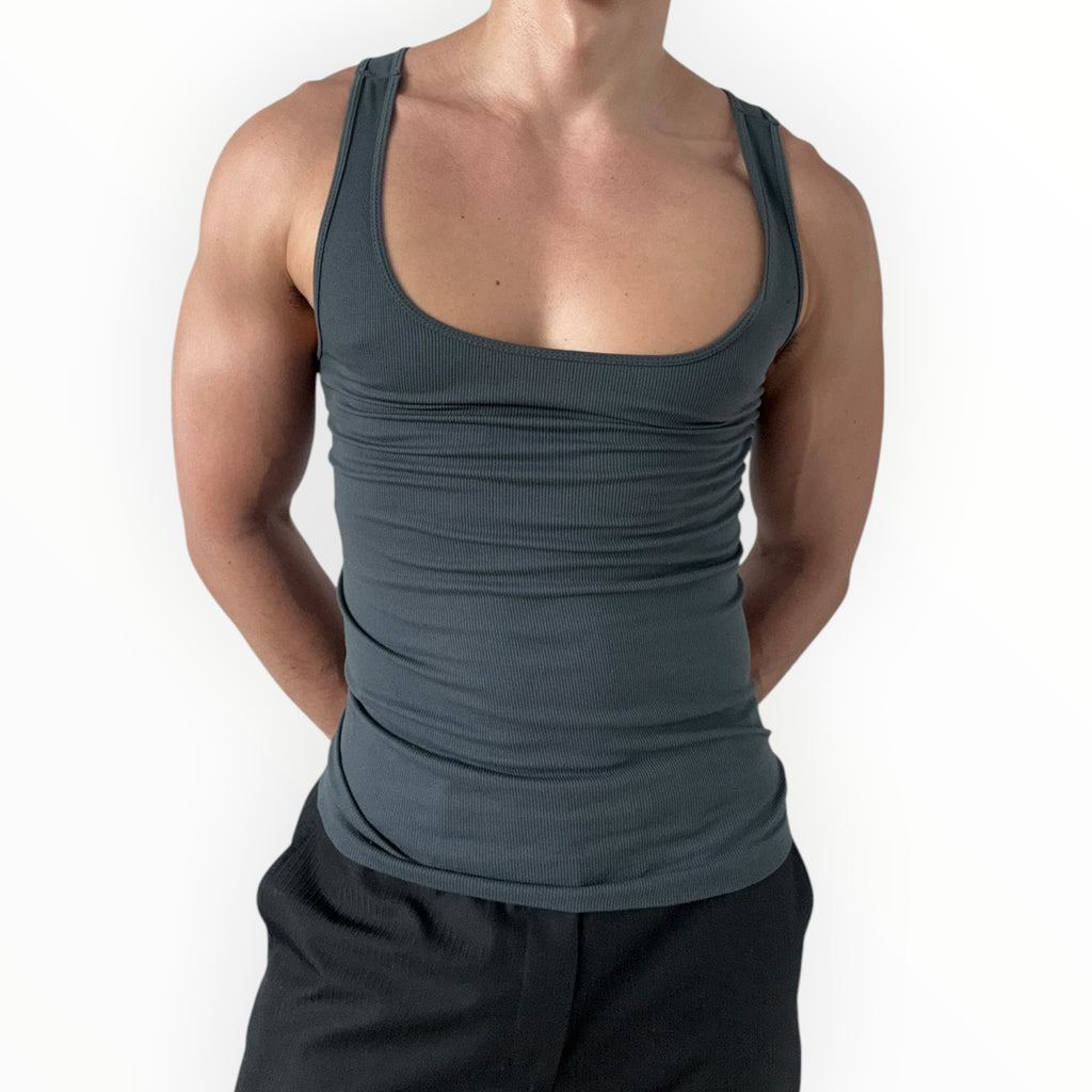 GREY SKIN TIGHT TANK