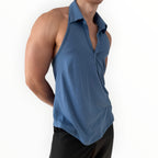 BLUE COLLAR HALTER TOP