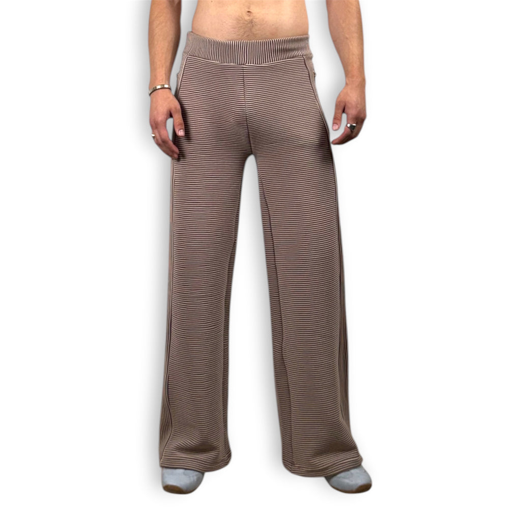 STRIPED BELL BOTTOM SWEATS