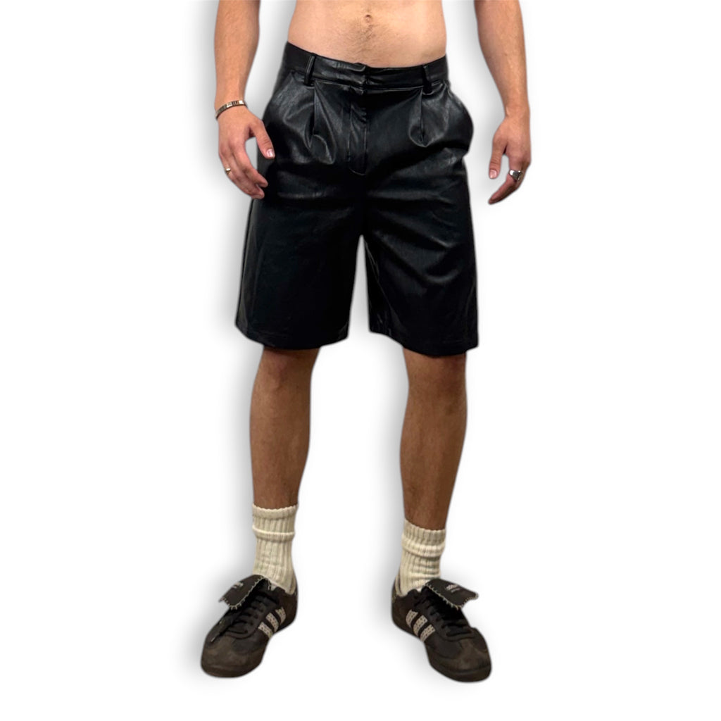 LEATHER ARMANY SHORTS