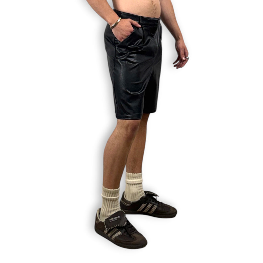 LEATHER ARMANY SHORTS