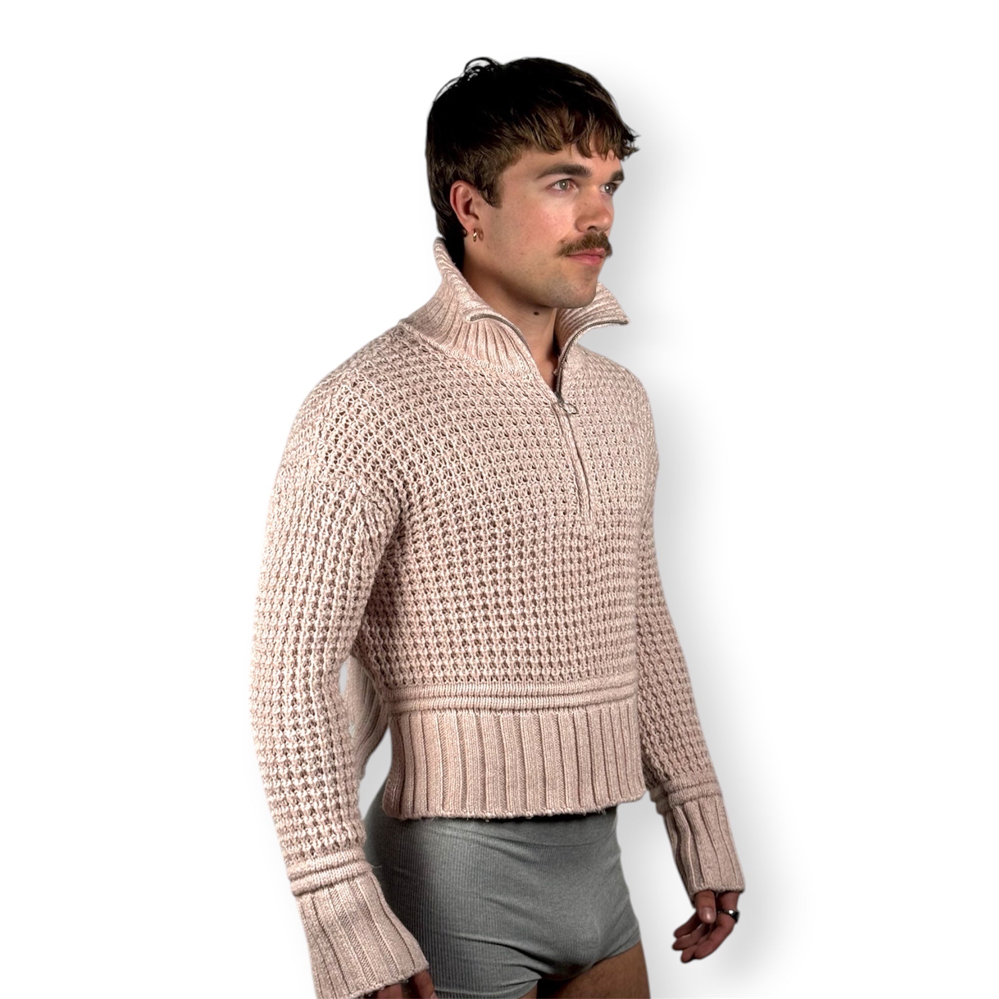 PINK CROPPED KNIT