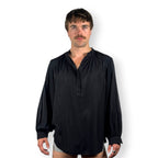 FLOWY HALF BUTTON UP