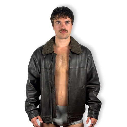 BROWN LEATHER JACKET