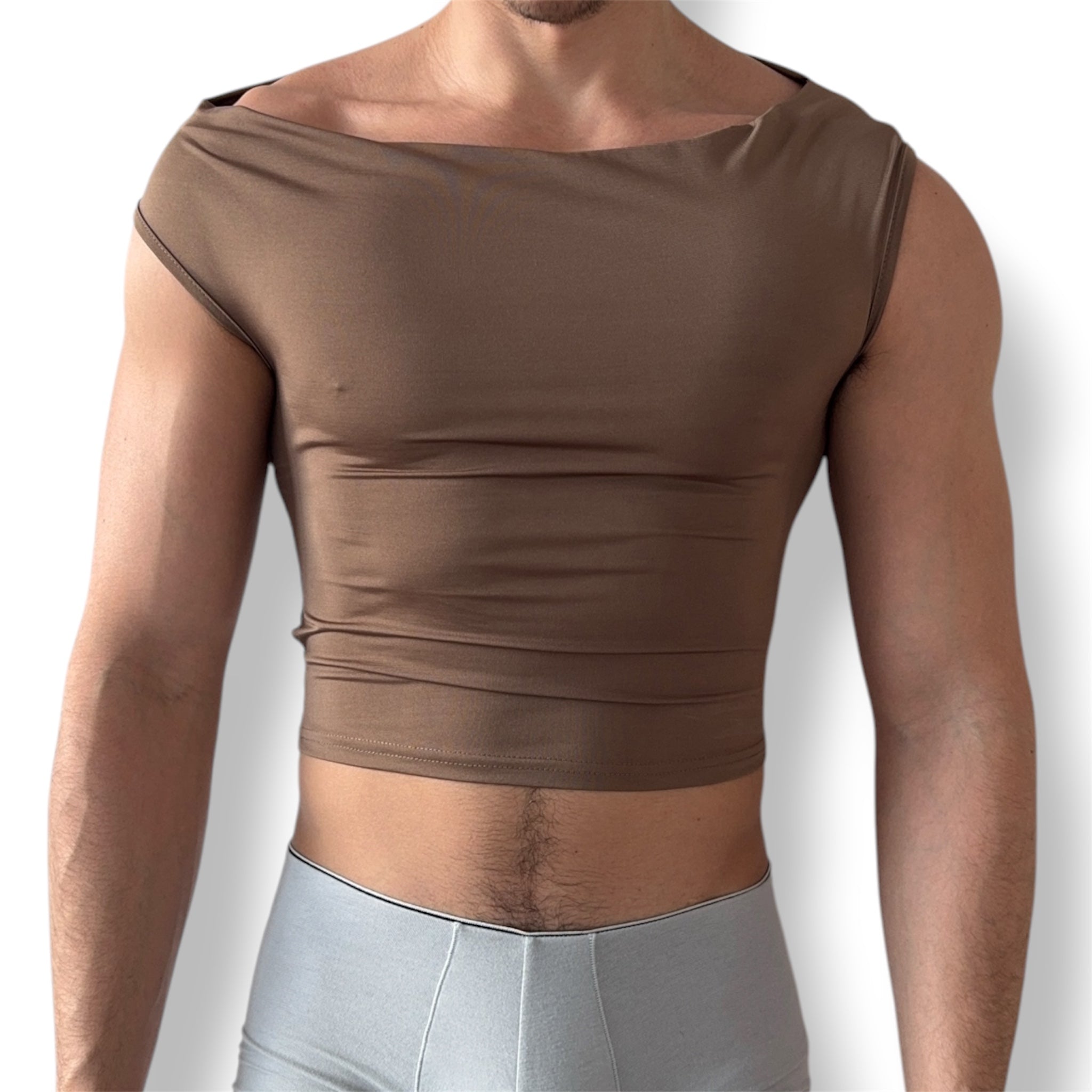BROWN OFF THE SHOULDER
