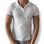 WHITE FITTED POLO