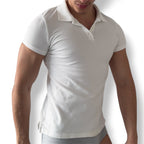 WHITE FITTED POLO