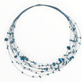CRYSTALS AND METAL NECKLACE