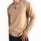 BEIGE HENLEY SHIRT